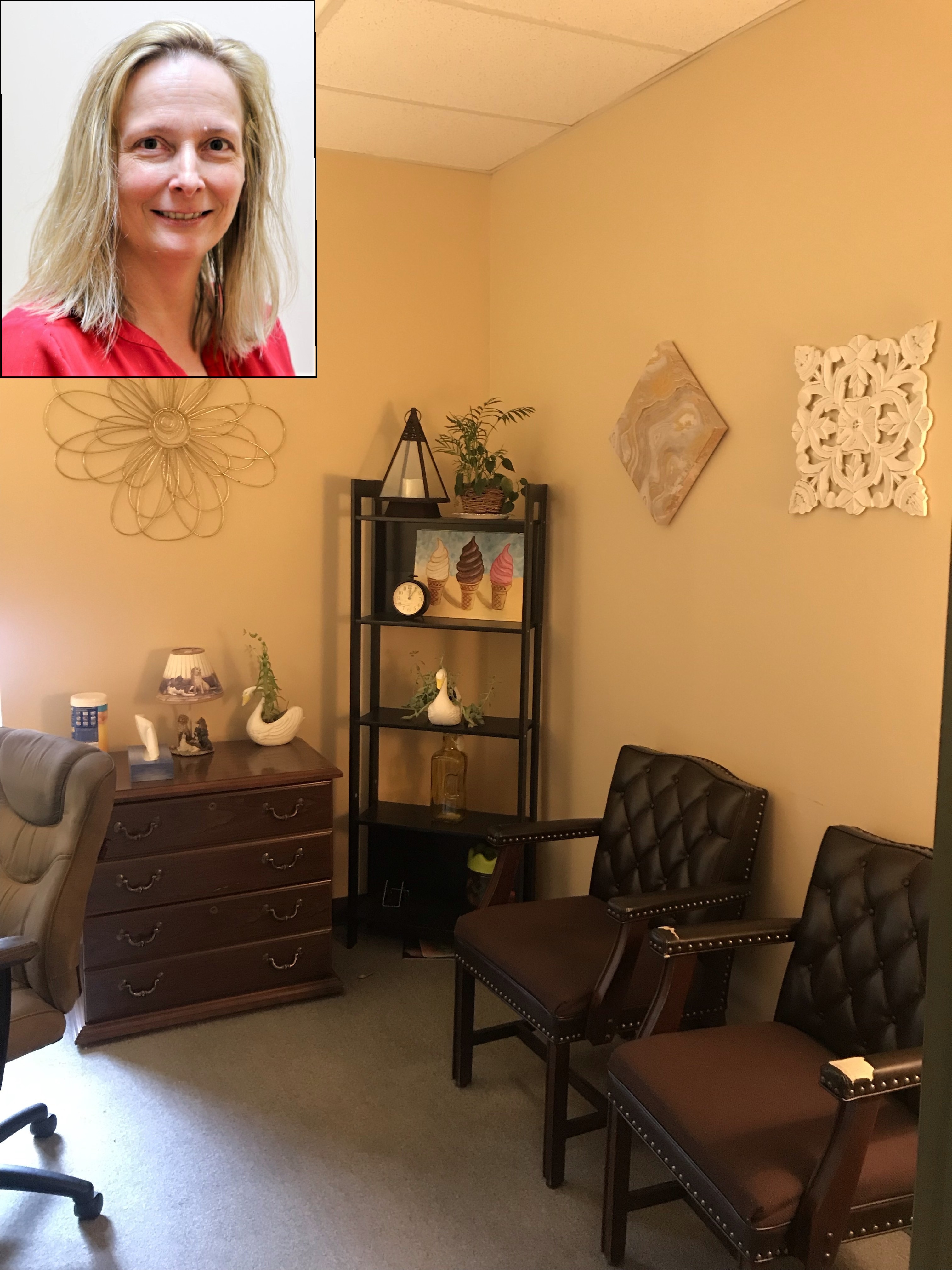  Michelle Coleman and her office interior.